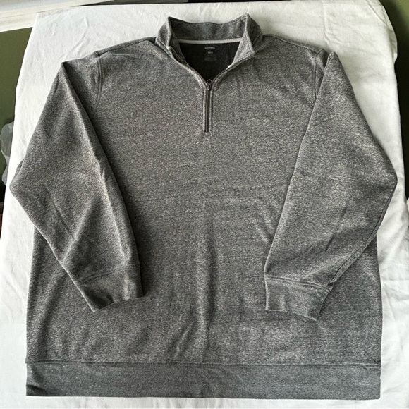 Big And Tall Sonoma Quarter Zip Pull Over Sweatshirt 4XB Crew neck Long Sleeve - Picture 1 of 5